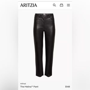 ARITZIA Melina Pants - Black (Size 4)